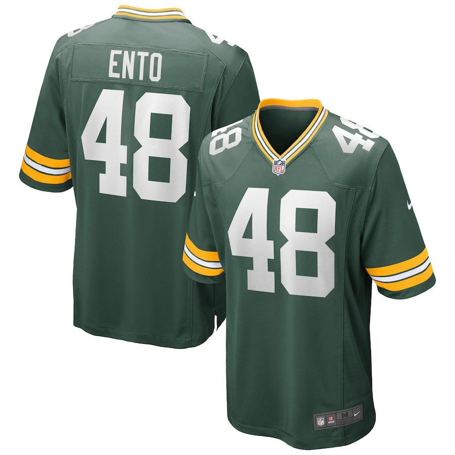 Men Green Bay Packers 48 Kabion Ento Nike Green Game NFL Jersey